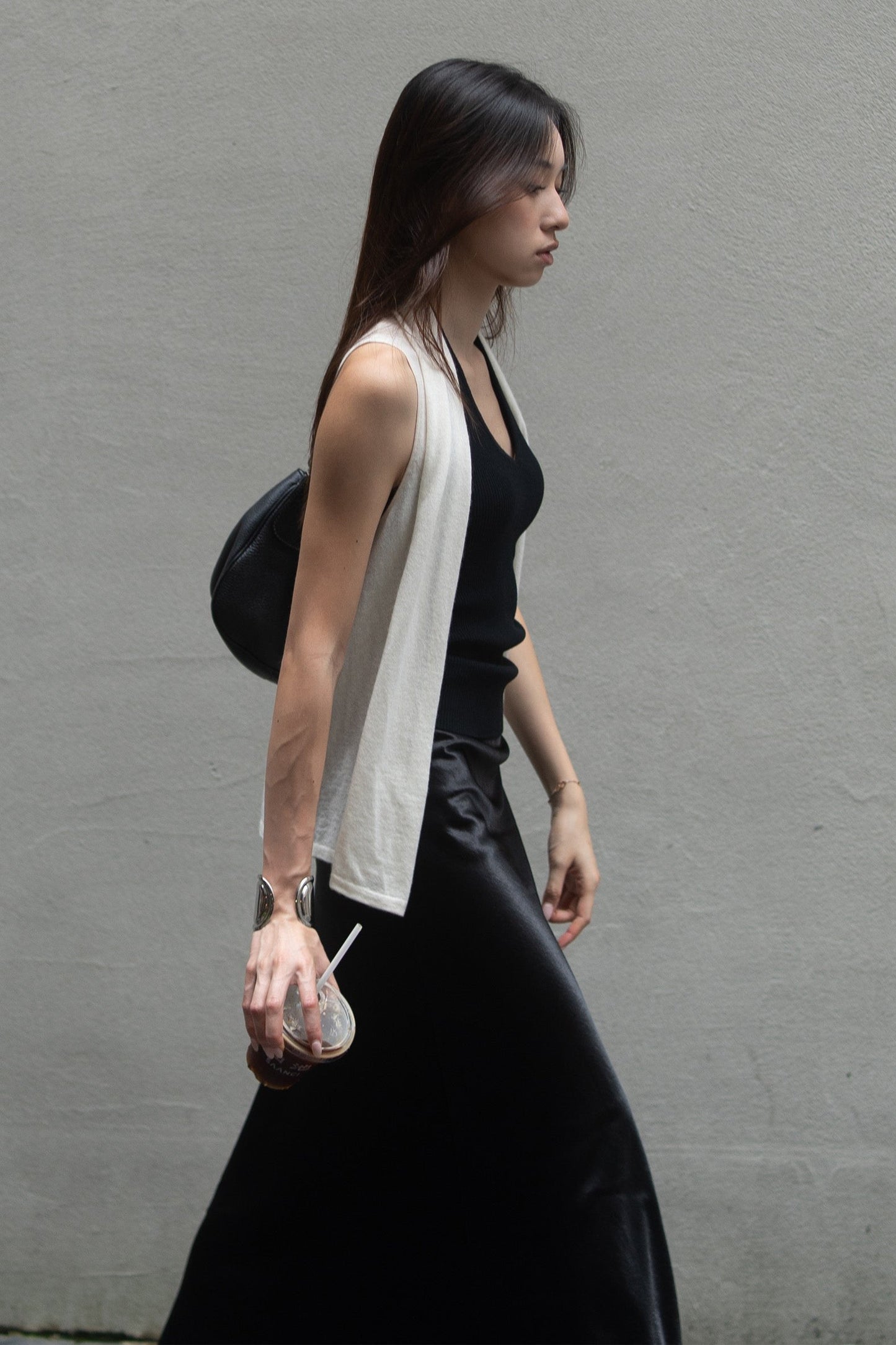 Sleeveless Open Front Cardigan