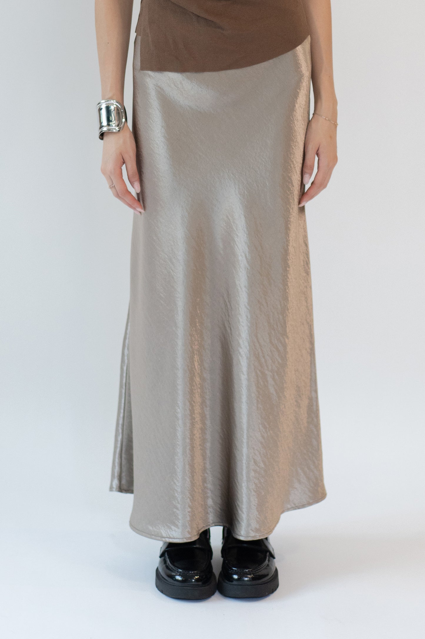 Satin Trumpet Maxi Skirt