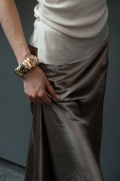 Satin Trumpet Maxi Skirt