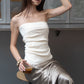 Satin Trumpet Maxi Skirt