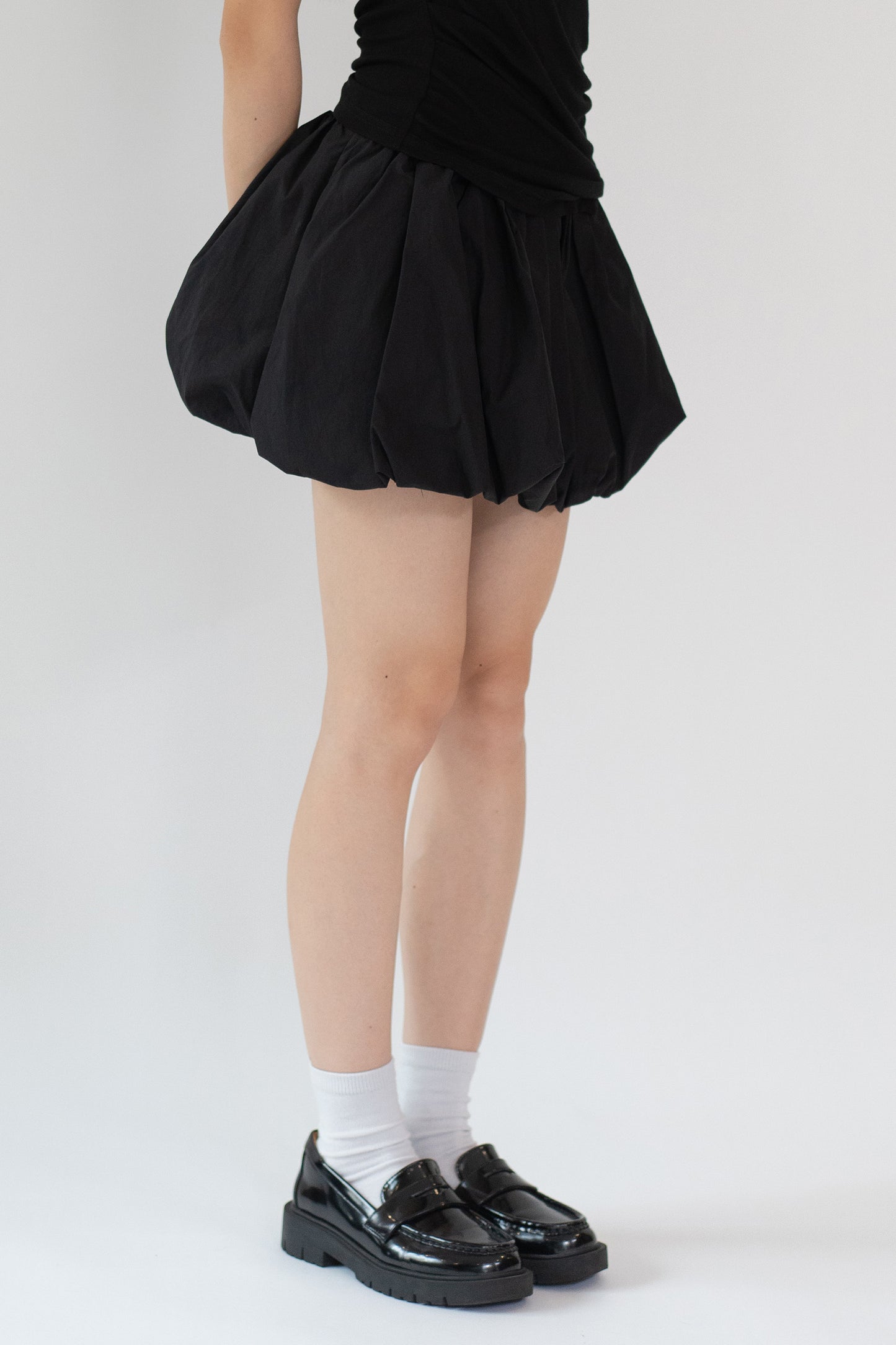 Pocketed Bubble Miniskirt