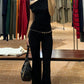 Low-Rise Flare Pants