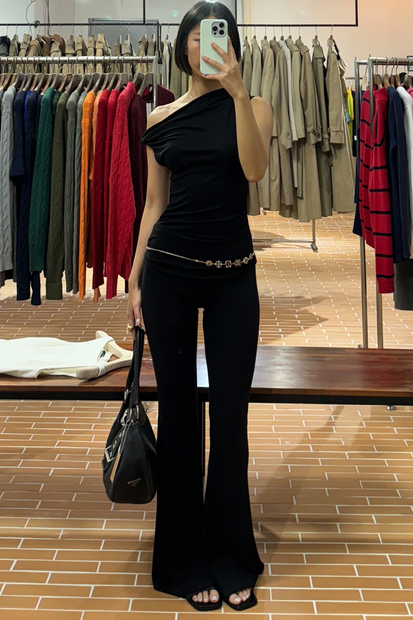 Low-Rise Flare Pants