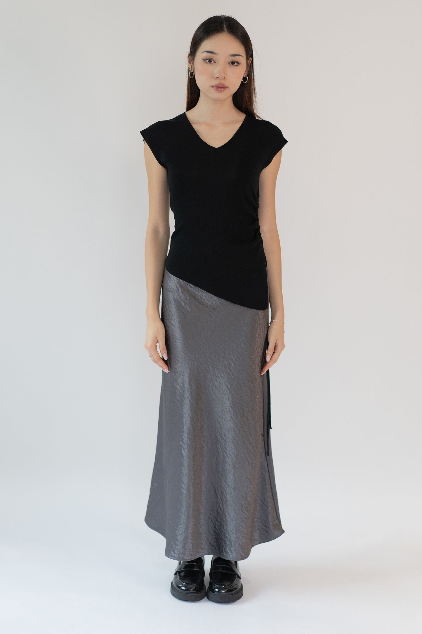 Satin Trumpet Maxi Skirt