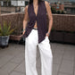 Sleeveless Open Front Cardigen
