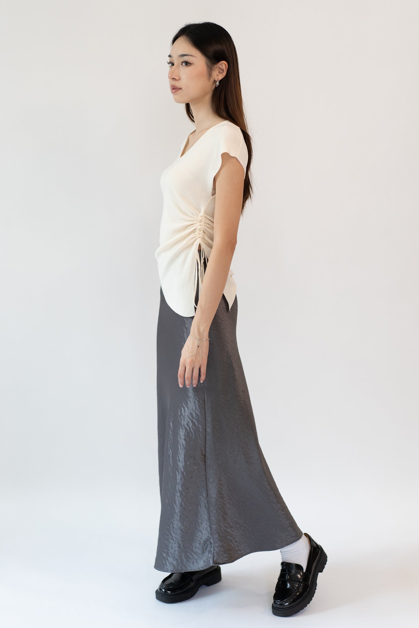 Satin Trumpet Maxi Skirt