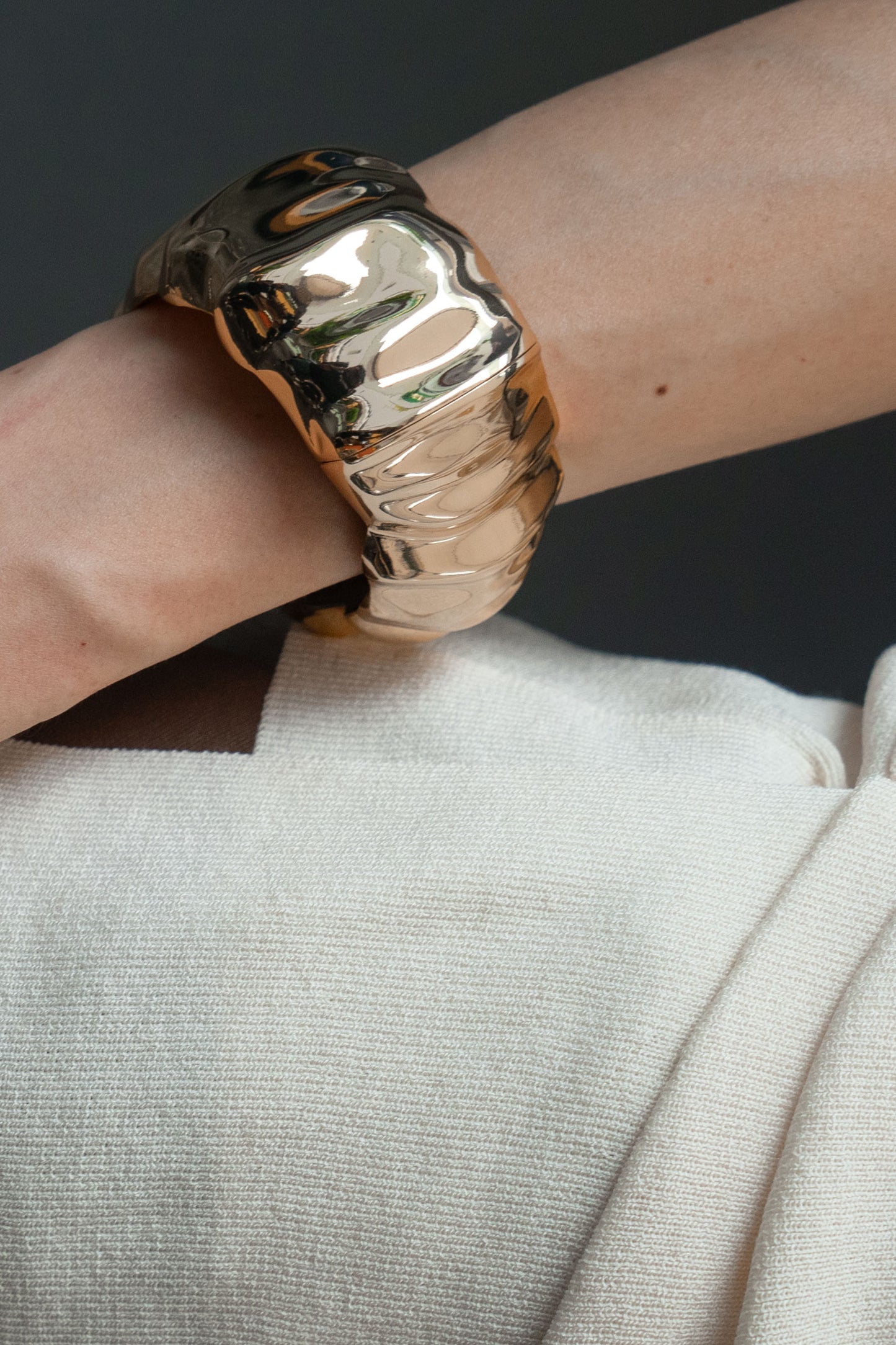 Golden Pounded Bangle