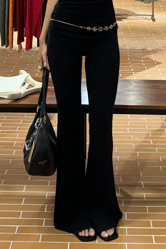 Low-Rise Flare Pants