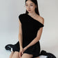Off Shoulder Asymmetrical Top