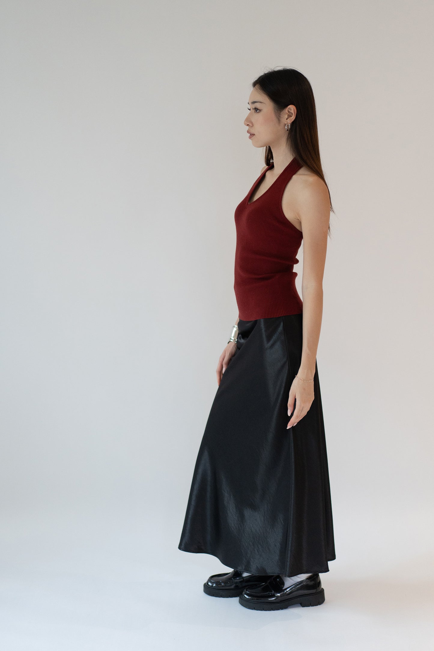 Satin Trumpet Maxi Skirt