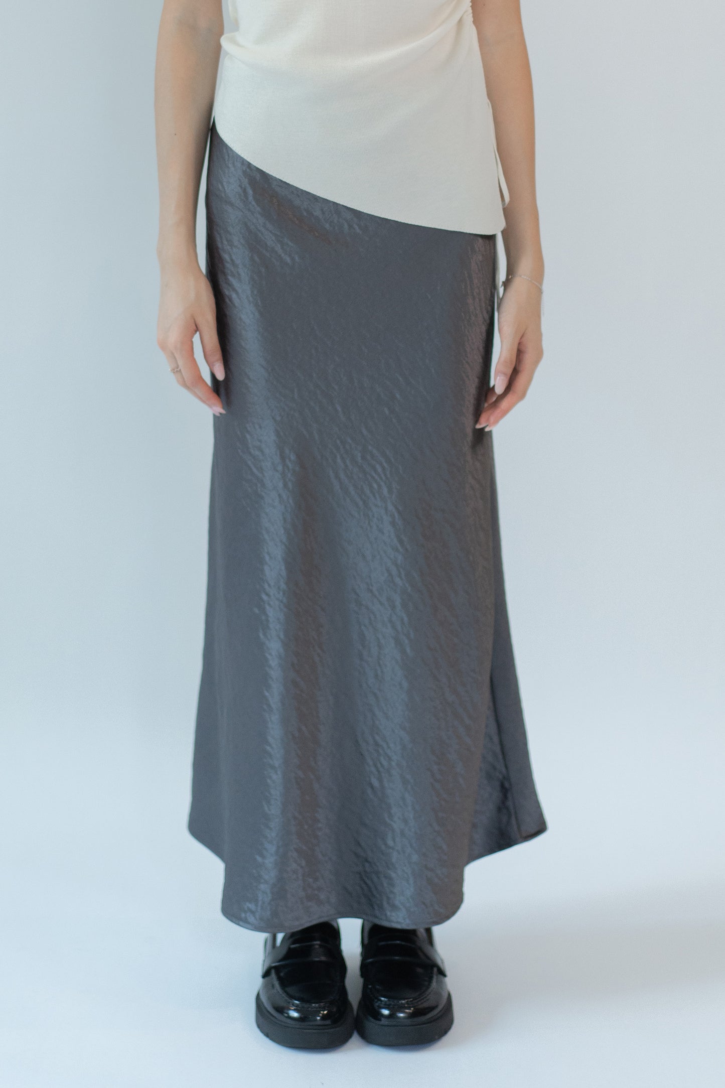 Satin Trumpet Maxi Skirt