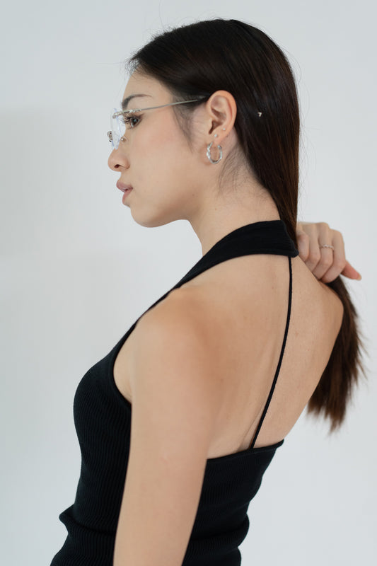 Tethered Back Halter Neck Tank