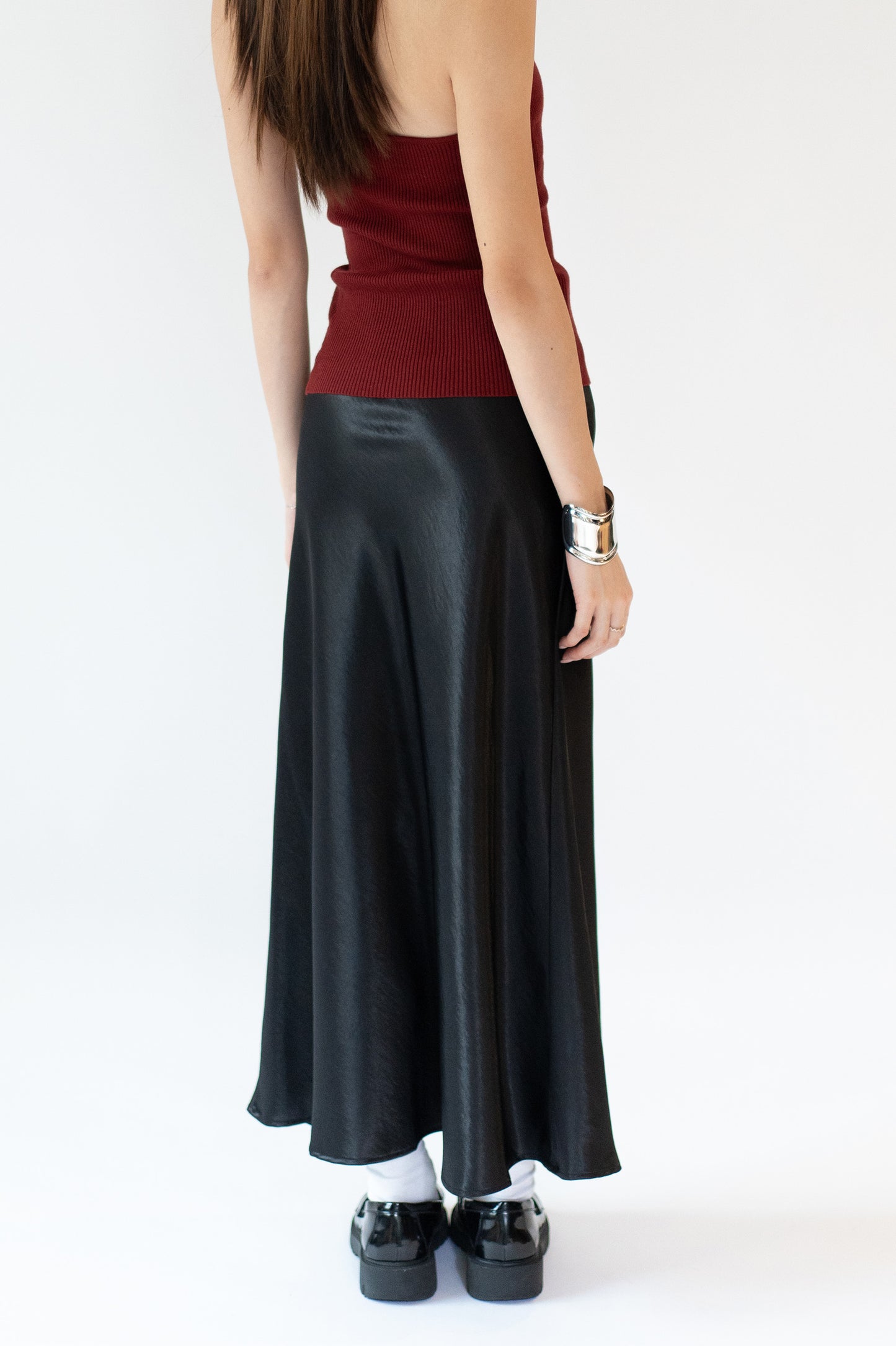 Satin Trumpet Maxi Skirt