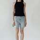 D Structured Denim Bermuda Shorts